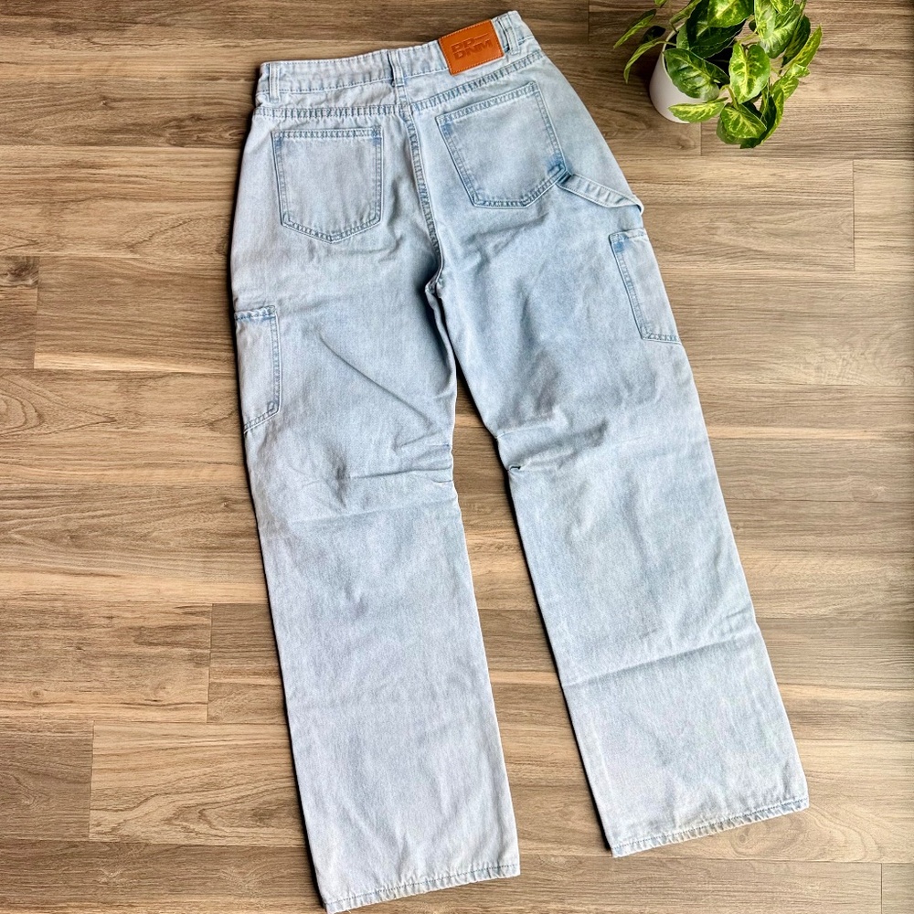 Princess Polly Miami Vice Light Wash Utility Cargo Denim Pants‎ Size 6 - Picture 11 of 14